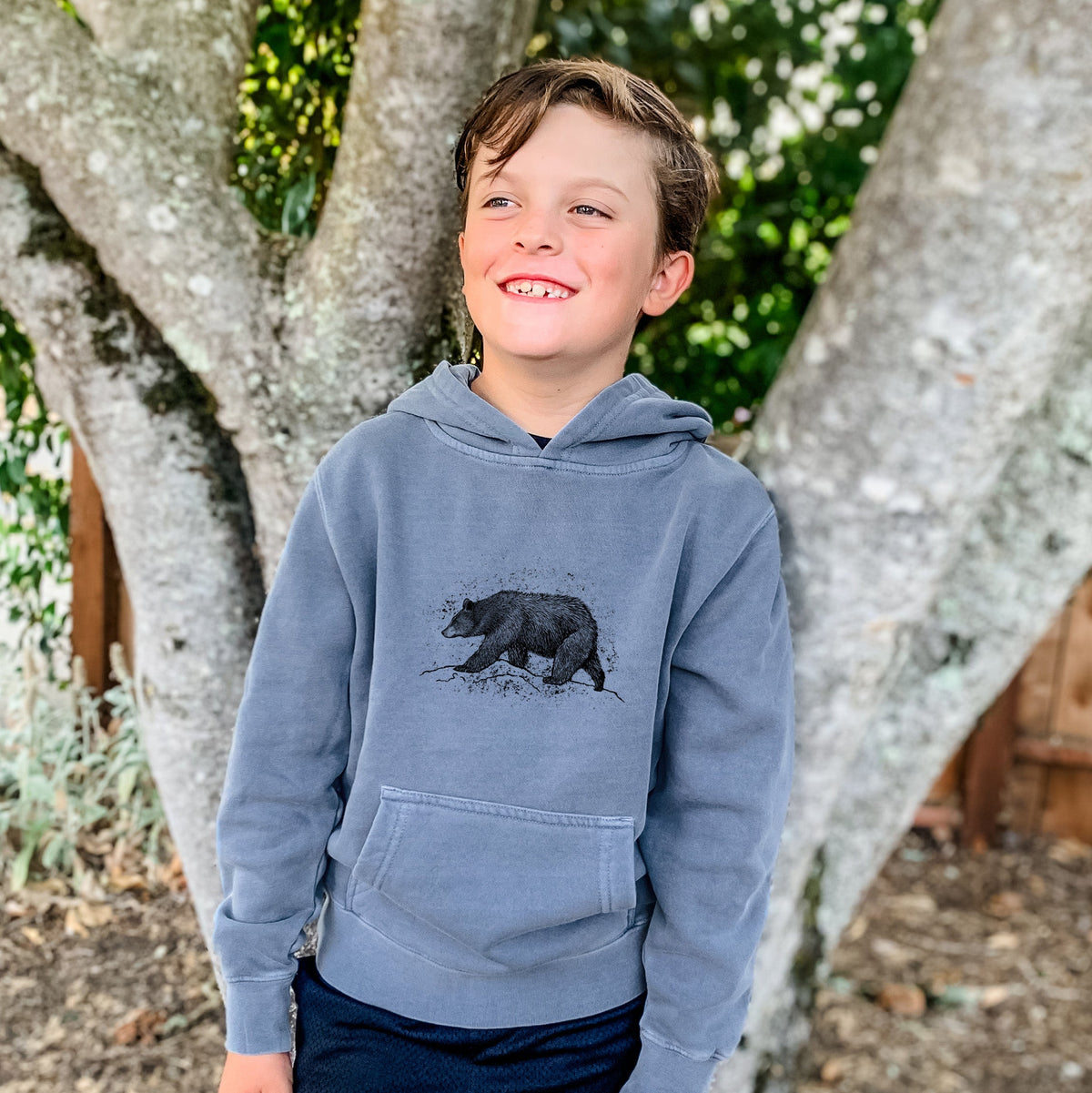 Black Bear - Youth Pigment Dyed Hoodie