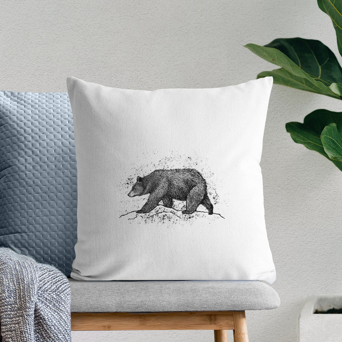 Black Bear - Throw Pillow Cover