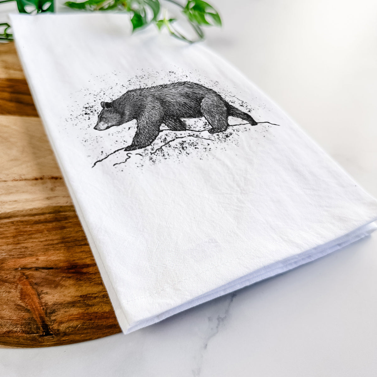 Black Bear Tea Towel