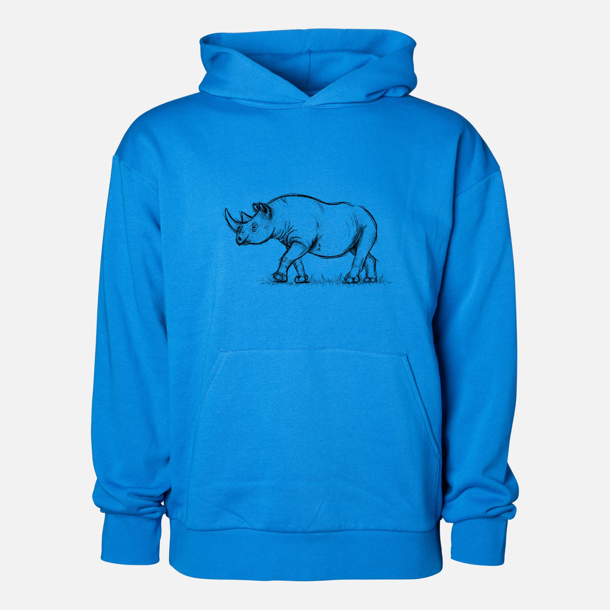 Black Rhinoceros - Diceros bicornis  - Statement Midweight Hoodie