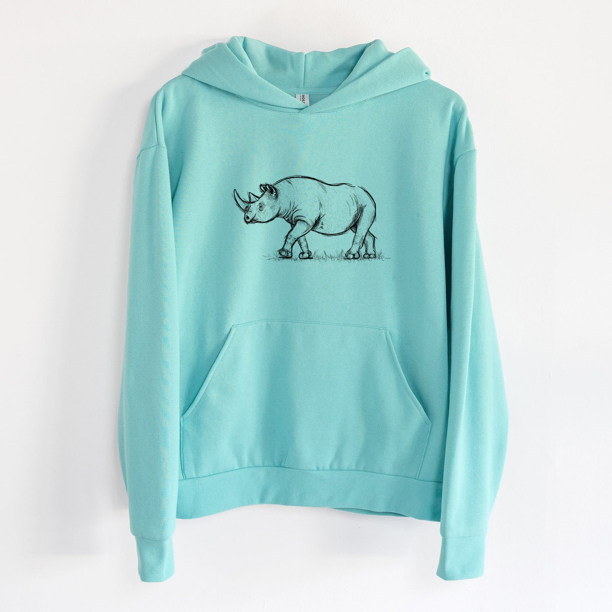 Black Rhinoceros - Diceros bicornis  - Statement Midweight Hoodie