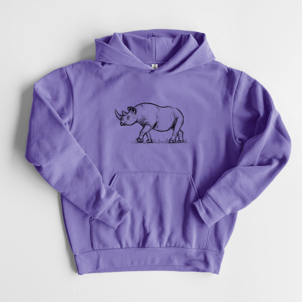Black Rhinoceros - Diceros bicornis  - Statement Midweight Hoodie