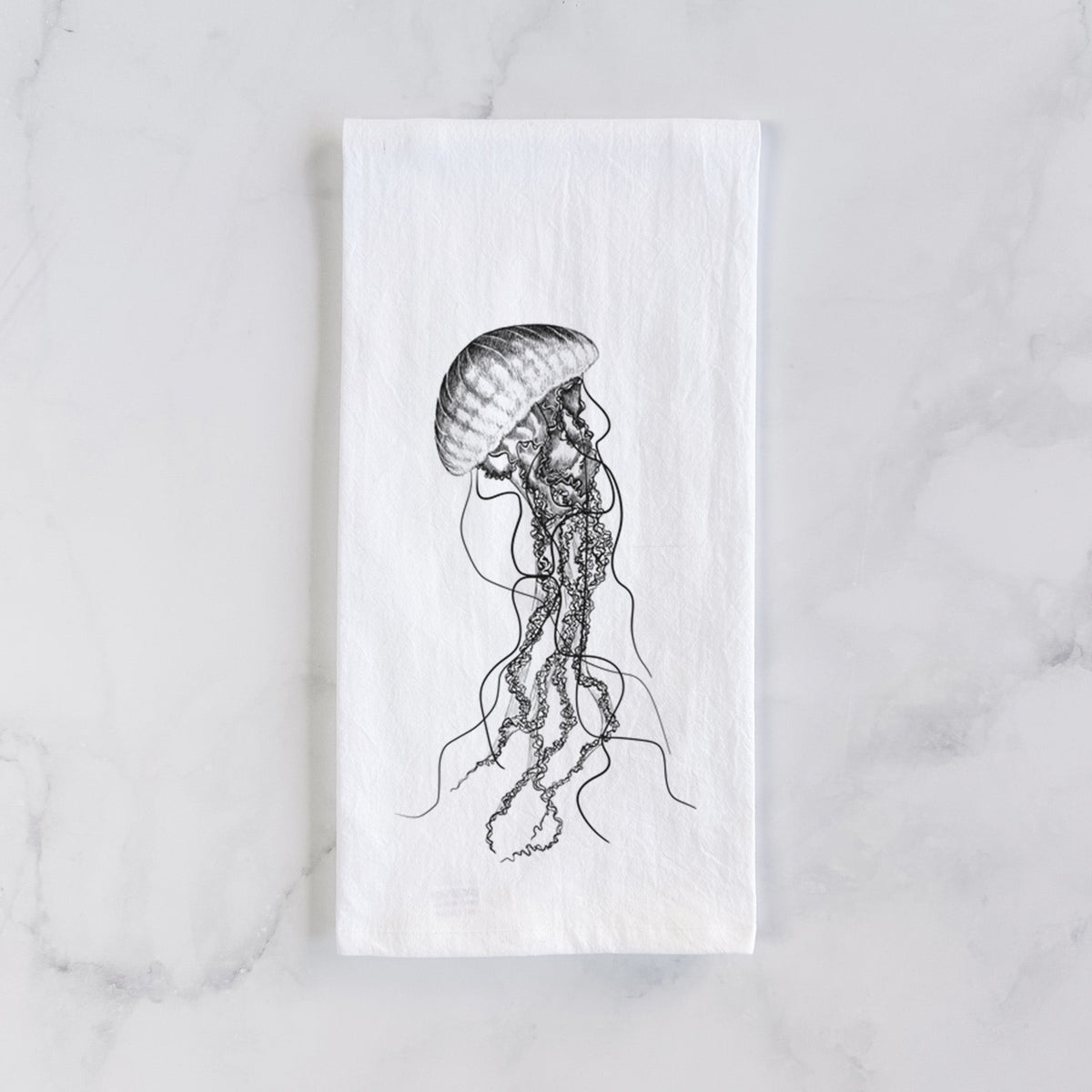 Black Sea Nettle Jellyfish - Chrysaora achlyos Tea Towel