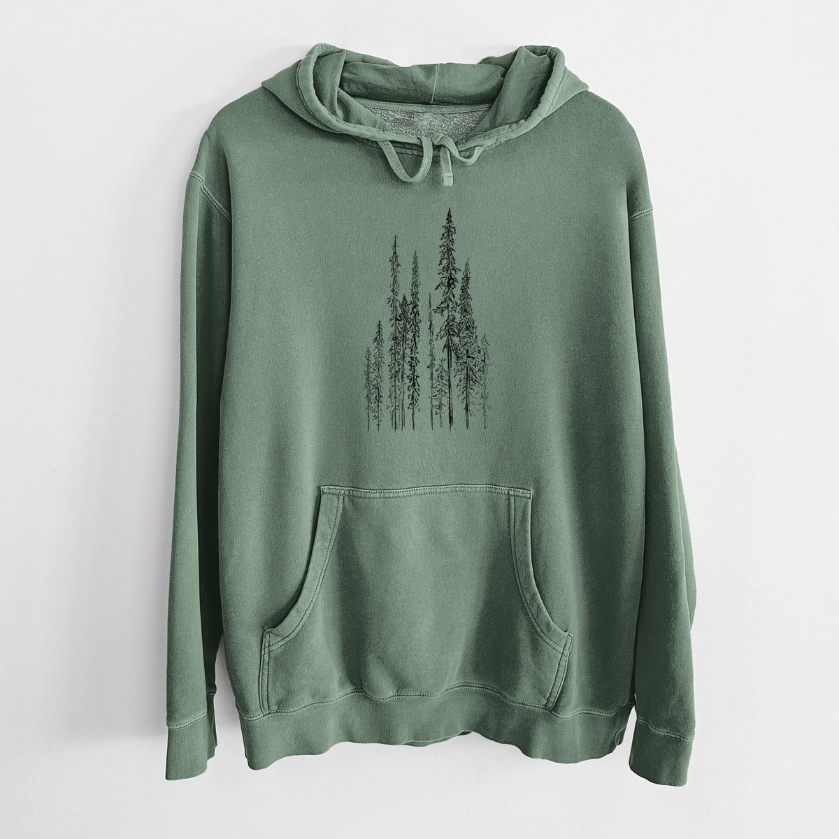 Black Spruce (Picea mariana) - Unisex Pigment Dyed Hoodie