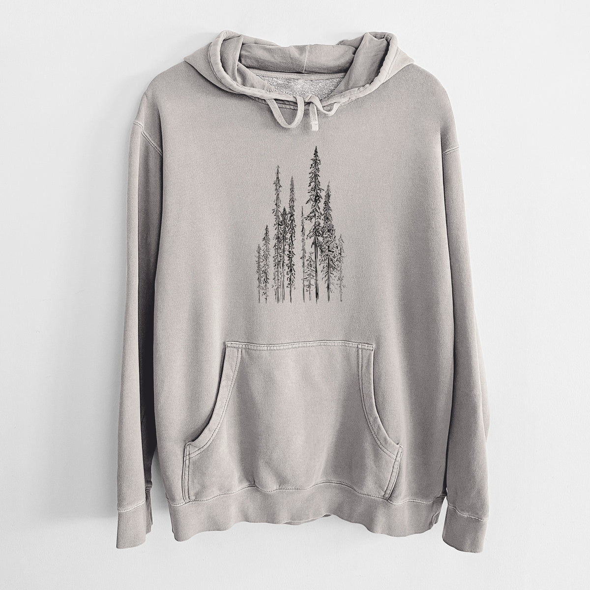 Black Spruce (Picea mariana) - Unisex Pigment Dyed Hoodie