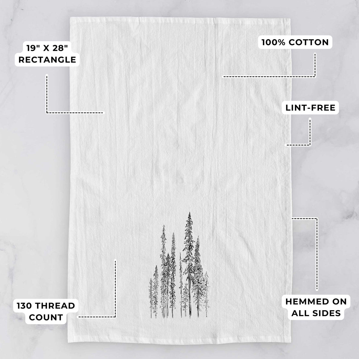 Black Spruce (Picea mariana) Tea Towel