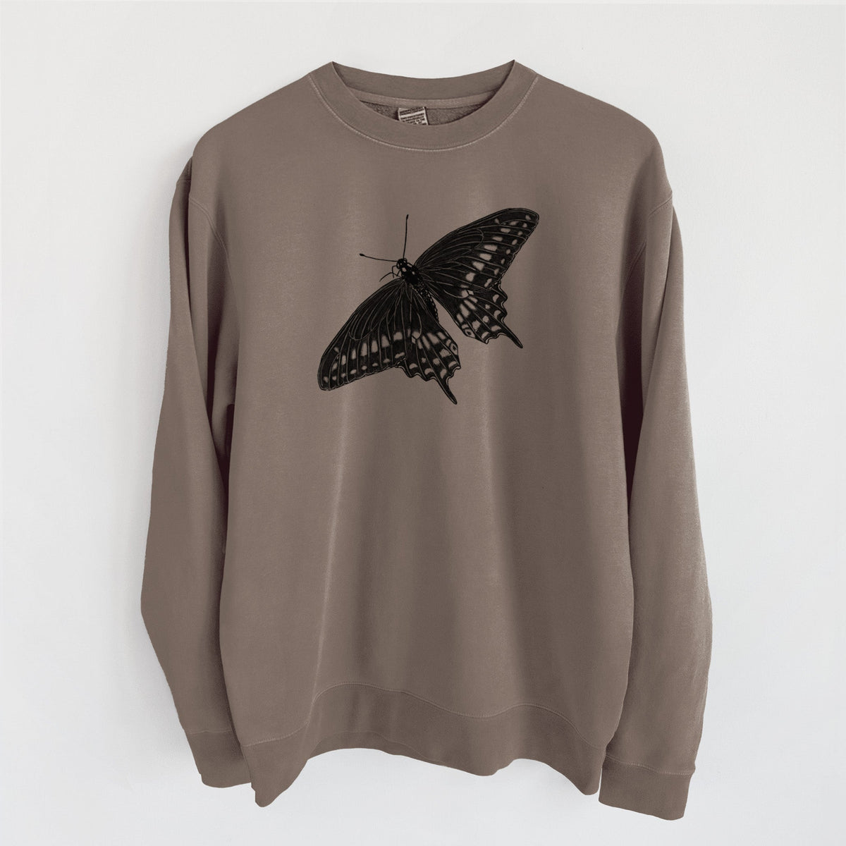 Black Swallowtail Butterfly - Papilio polyxenes - Unisex Pigment Dyed Crew Sweatshirt