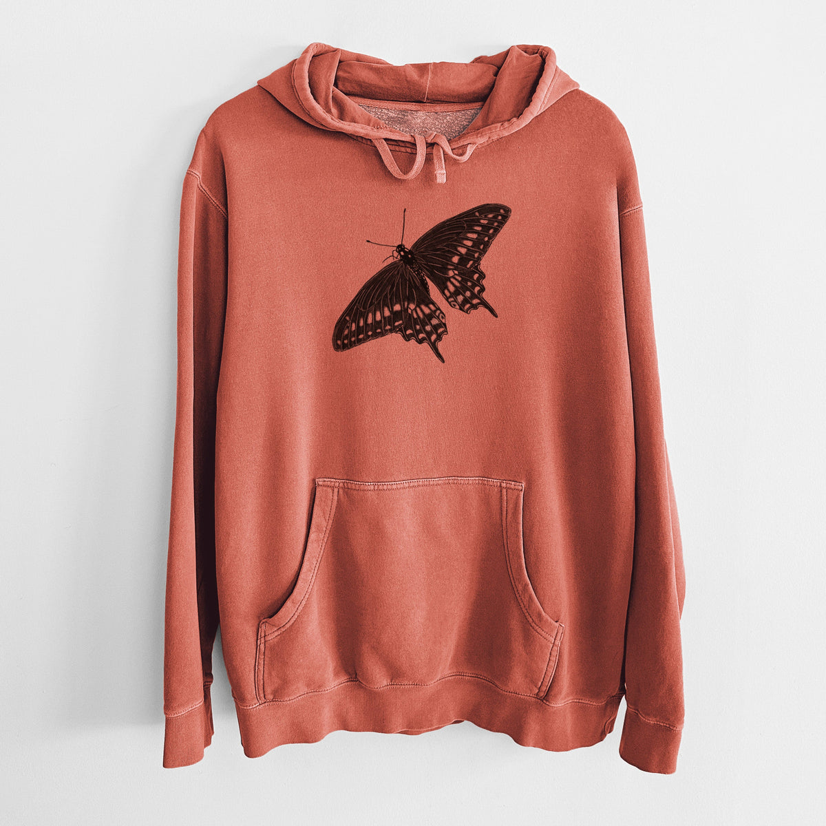 Black Swallowtail Butterfly - Papilio polyxenes - Unisex Pigment Dyed Hoodie