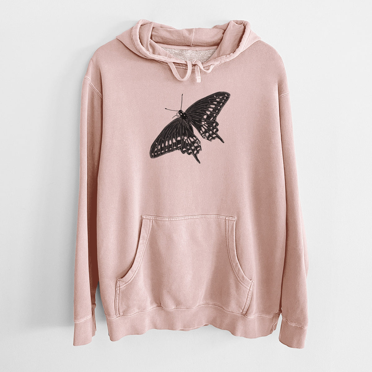 Black Swallowtail Butterfly - Papilio polyxenes - Unisex Pigment Dyed Hoodie