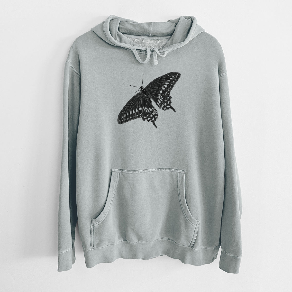 Black Swallowtail Butterfly - Papilio polyxenes - Unisex Pigment Dyed Hoodie