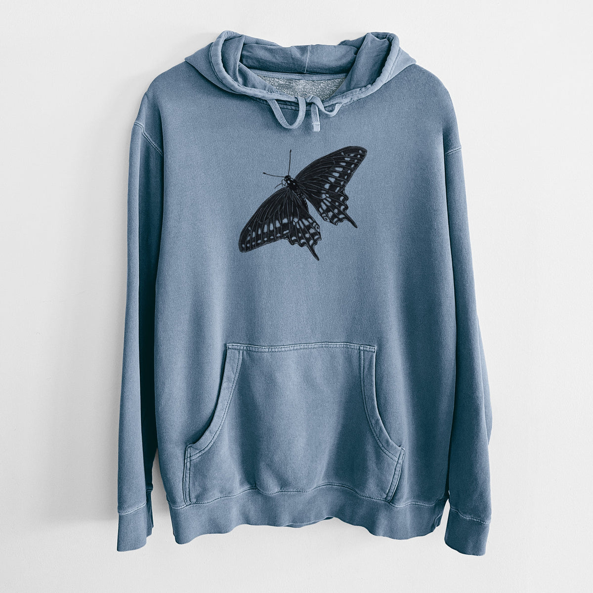Black Swallowtail Butterfly - Papilio polyxenes - Unisex Pigment Dyed Hoodie