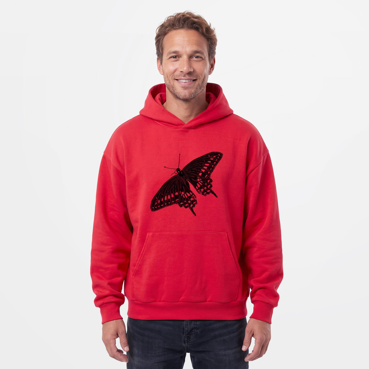 Black Swallowtail Butterfly - Papilio polyxenes  - Statement Midweight Hoodie