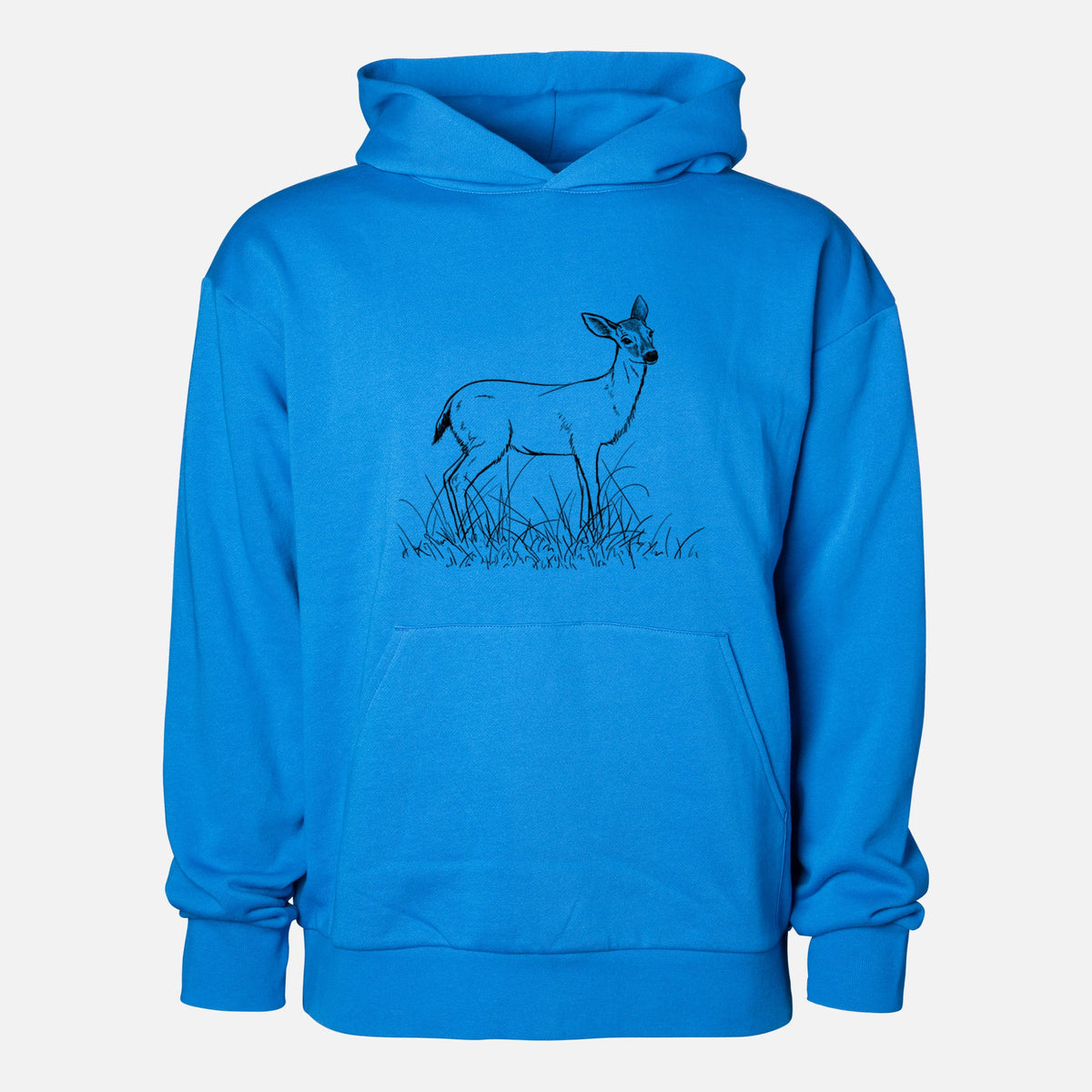 Black-tailed Deer Doe - Odocoileus hemionus hemionus  - Statement Midweight Hoodie