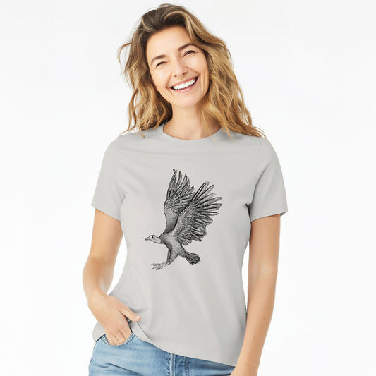 Black Vulture - Coragyps atratus - Women's Lightweight Relaxed Fit 100% Cotton Crewneck