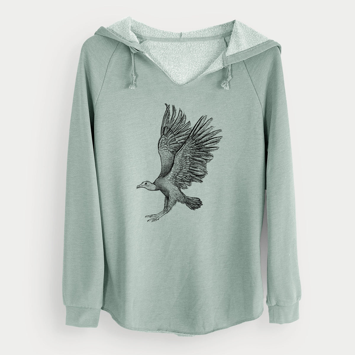 Black Vulture - Coragyps atratus - Cali Wave Hooded Sweatshirt