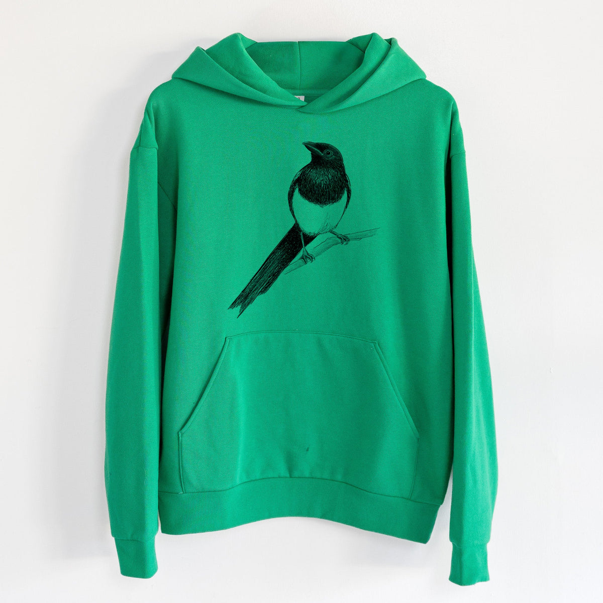Black-billed Magpie - Pica hudsonia  - Statement Midweight Hoodie