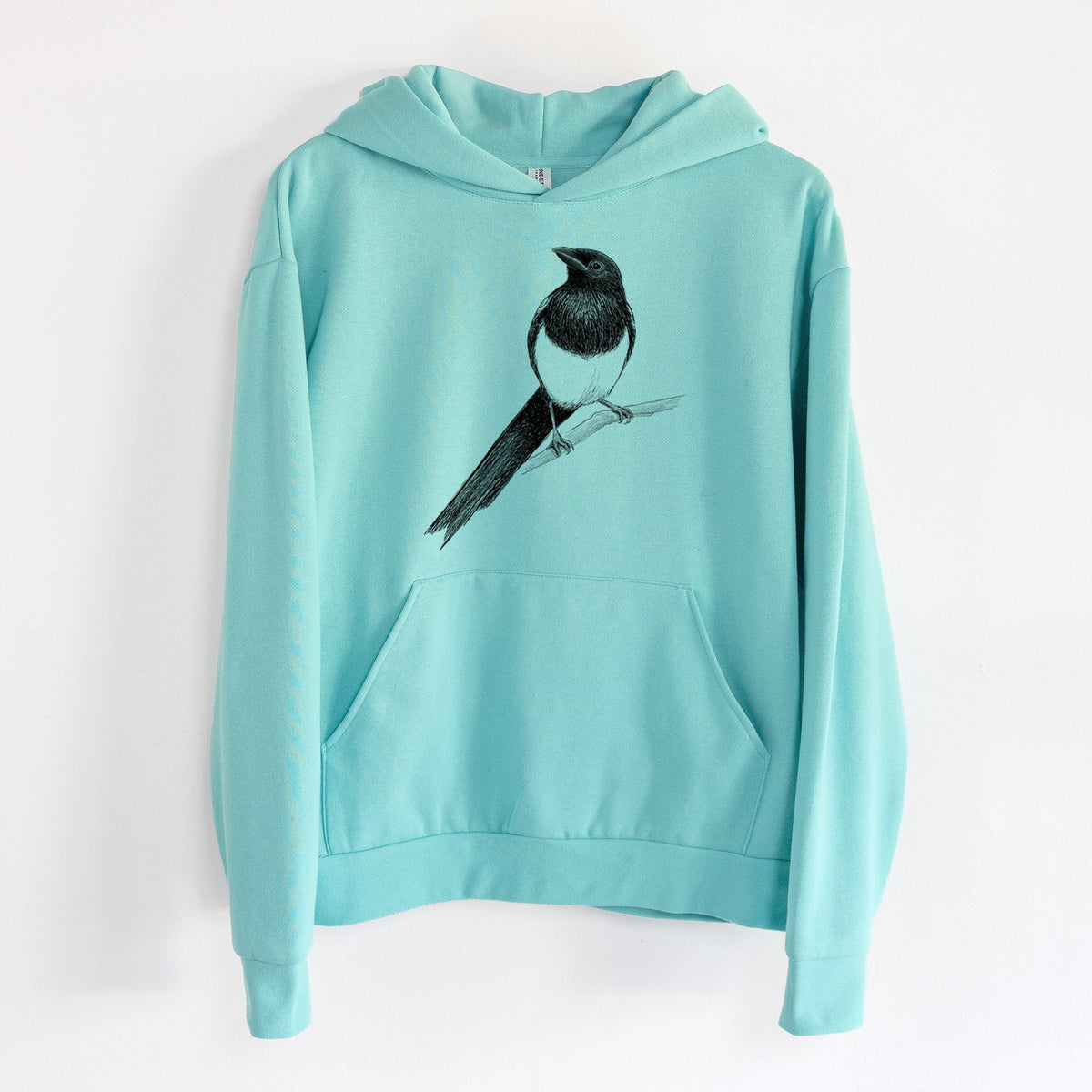 Black-billed Magpie - Pica hudsonia  - Statement Midweight Hoodie