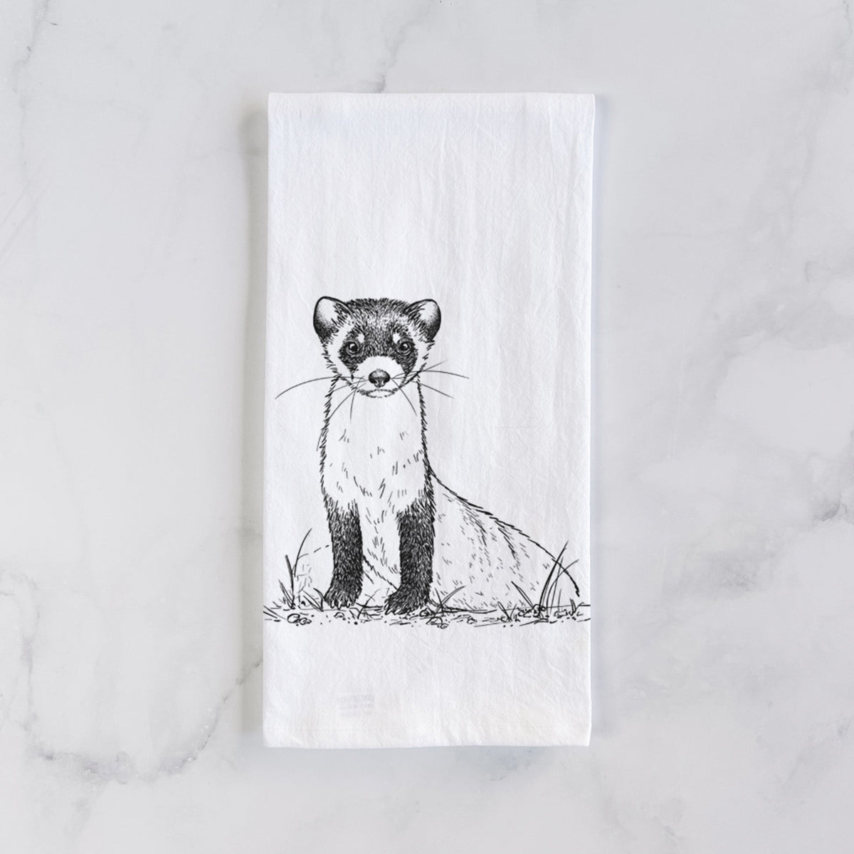 Black-footed Ferret - Mustela nigripes Tea Towel