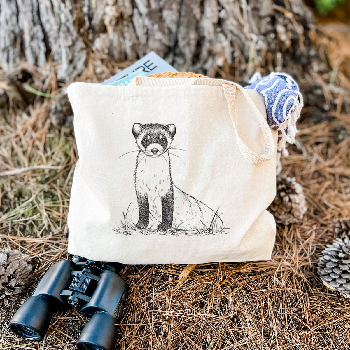 Black-footed Ferret - Mustela nigripes - Tote Bag