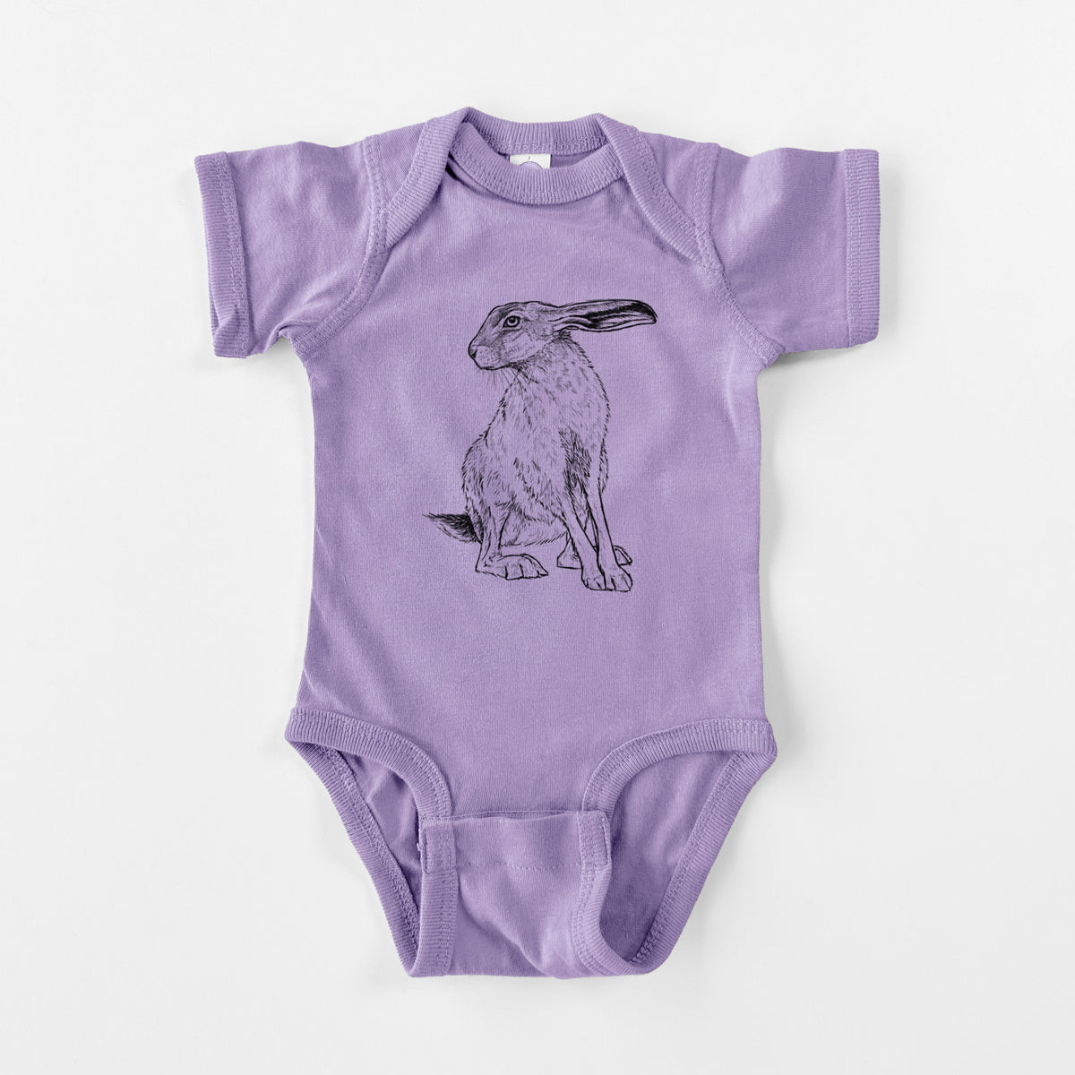 Black-tailed Jackrabbit - Lepus californicus - Baby Fine Jersey Bodysuit