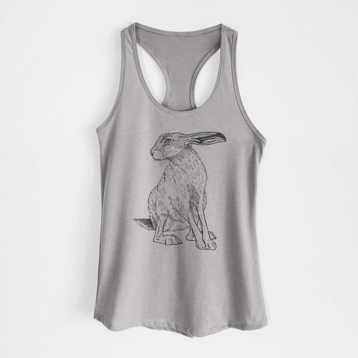 Black-tailed Jackrabbit - Lepus californicus - Women's Racerback Tanktop