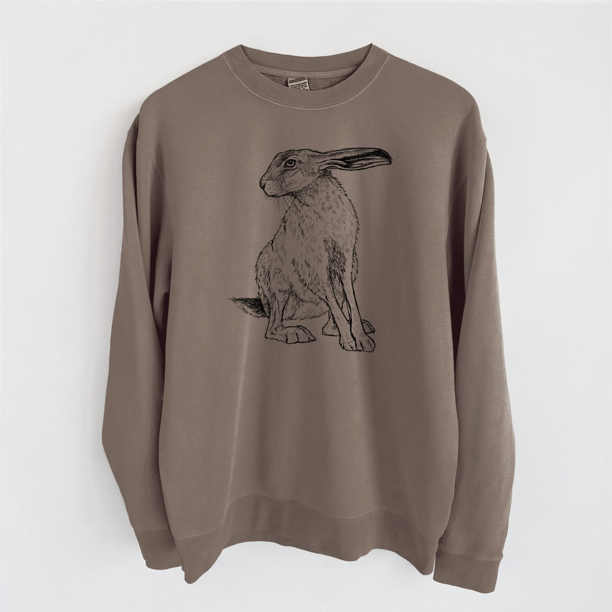 Black-tailed Jackrabbit - Lepus californicus - Unisex Pigment Dyed Crew Sweatshirt