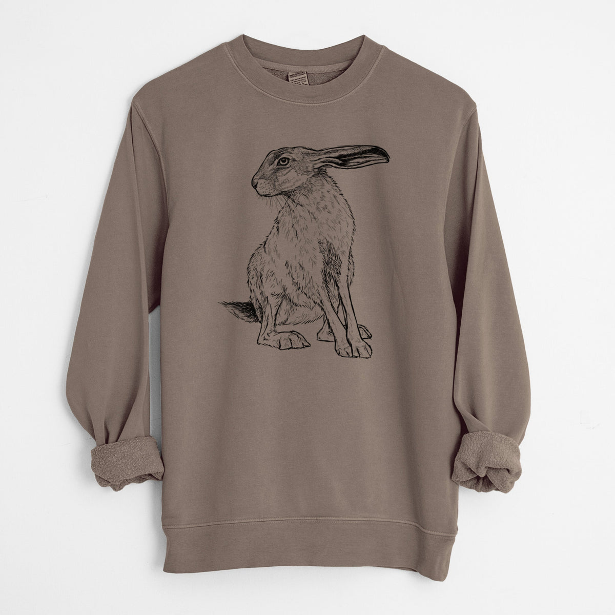 Black-tailed Jackrabbit - Lepus californicus - Unisex Pigment Dyed Crew Sweatshirt
