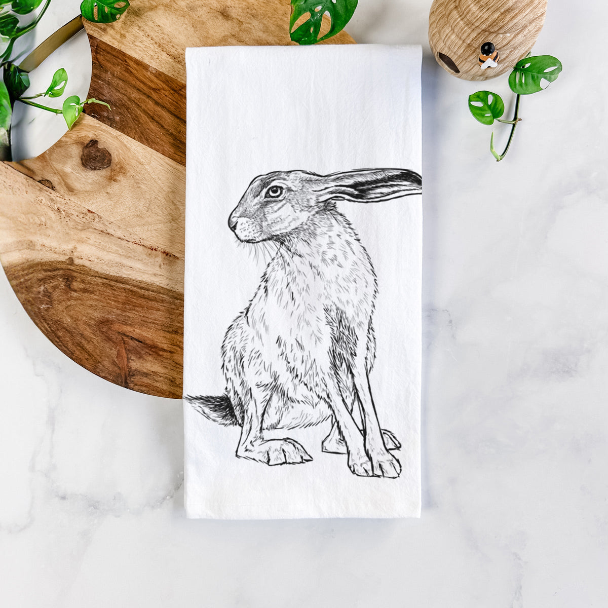 Black-tailed Jackrabbit - Lepus californicus Tea Towel