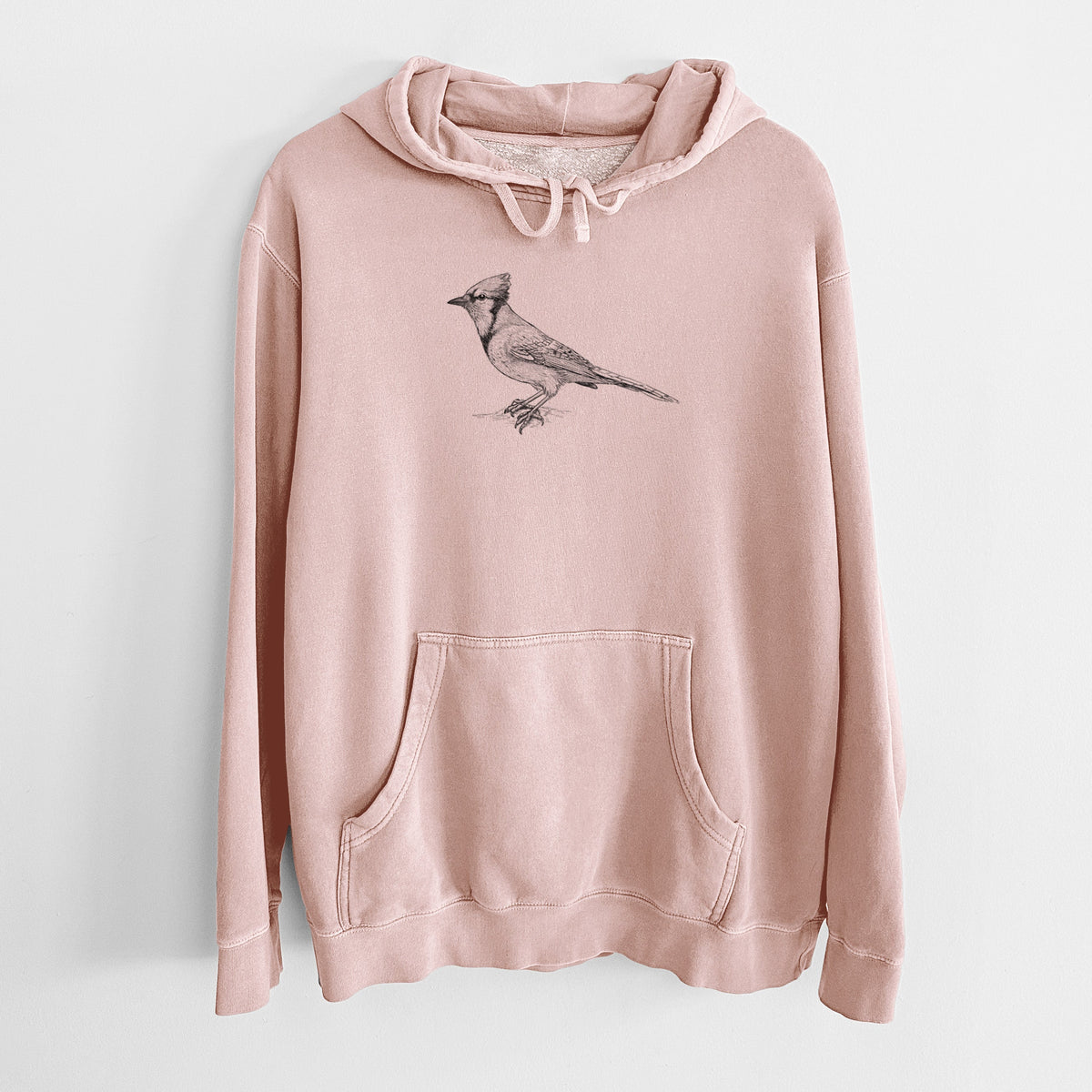 Blue Jay - Cyanocitta cristata - Unisex Pigment Dyed Hoodie