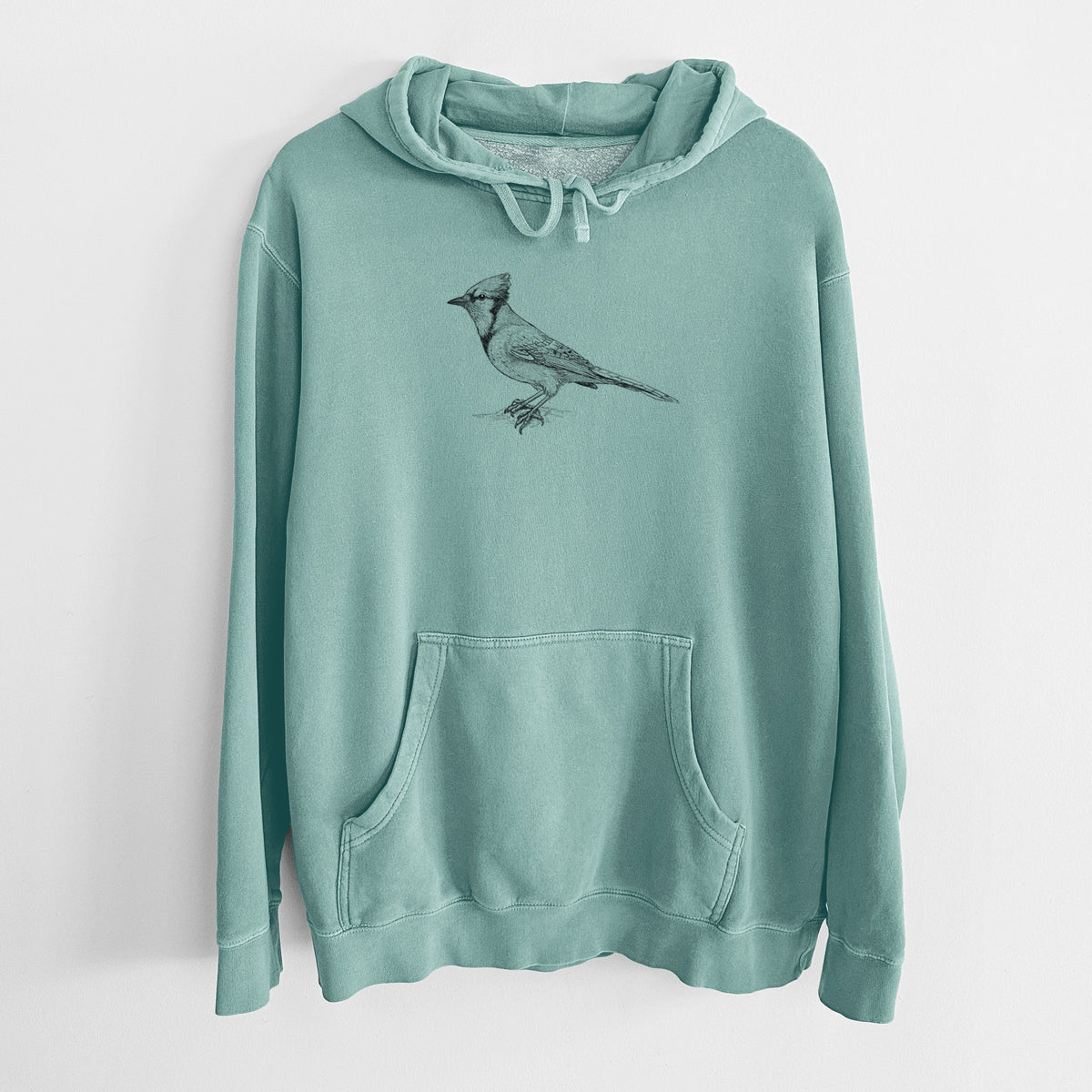 Blue Jay - Cyanocitta cristata - Unisex Pigment Dyed Hoodie