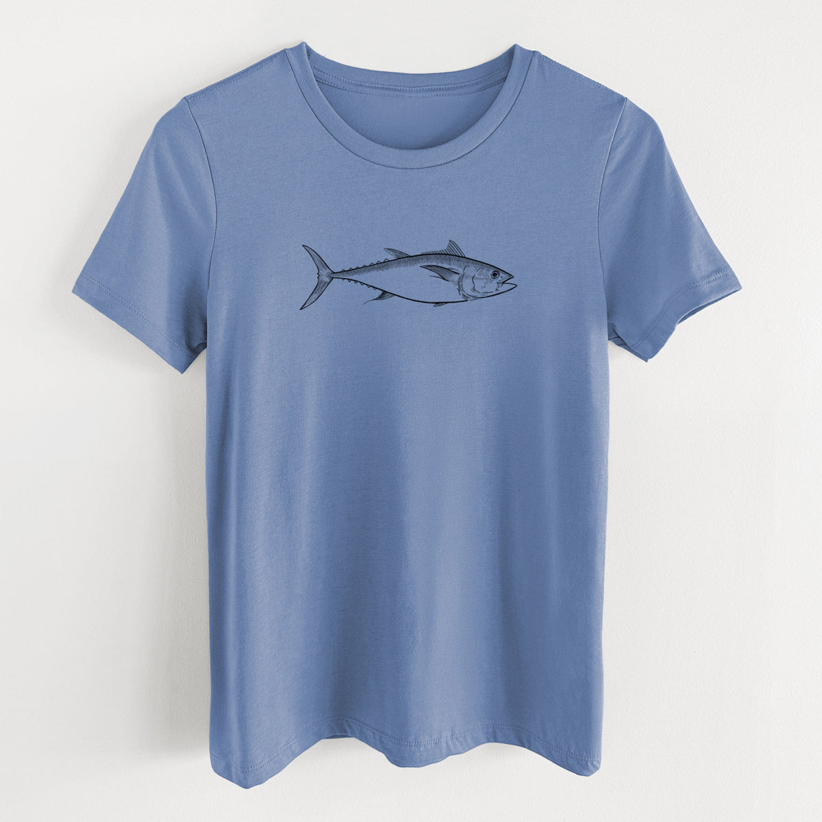 Atlantic Bluefin Tuna - Thunnus thynnus - Women's Lightweight Relaxed Fit 100% Cotton Crewneck