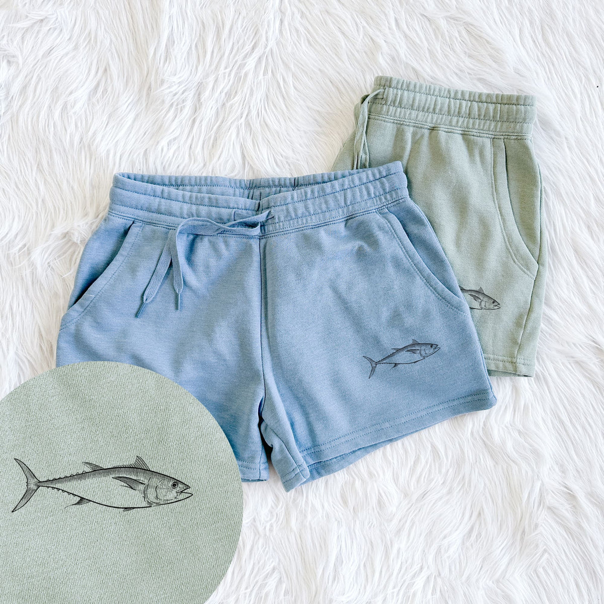 Atlantic Bluefin Tuna - Thunnus thynnus - Women's Cali Wave Shorts