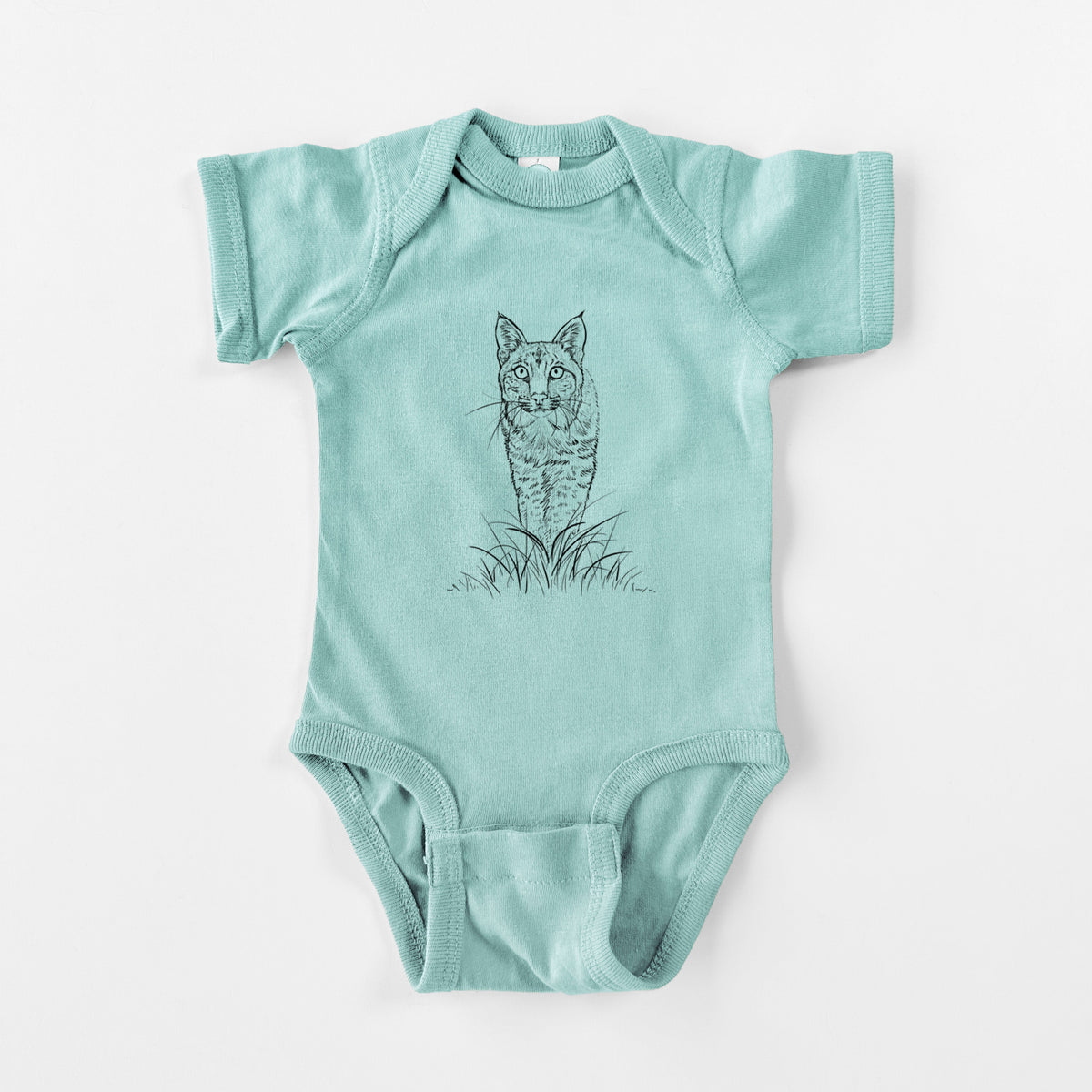 Bobcat - Lynx rufus - Baby Fine Jersey Bodysuit