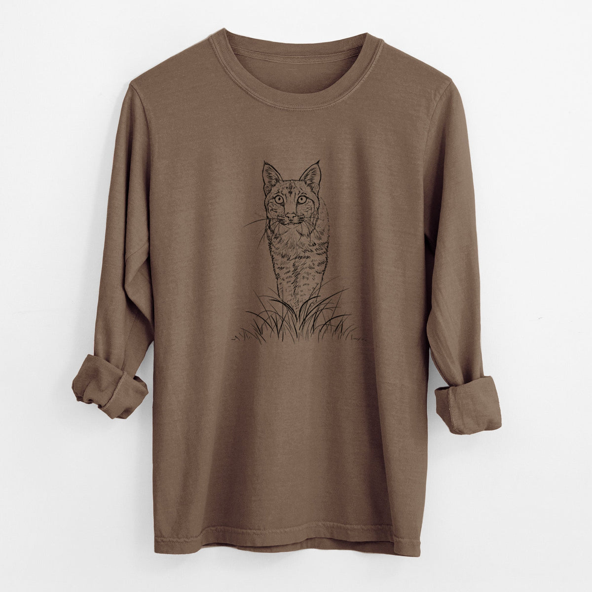 Bobcat - Lynx rufus - Unisex Comfort Colors 100% Cotton Long Sleeve