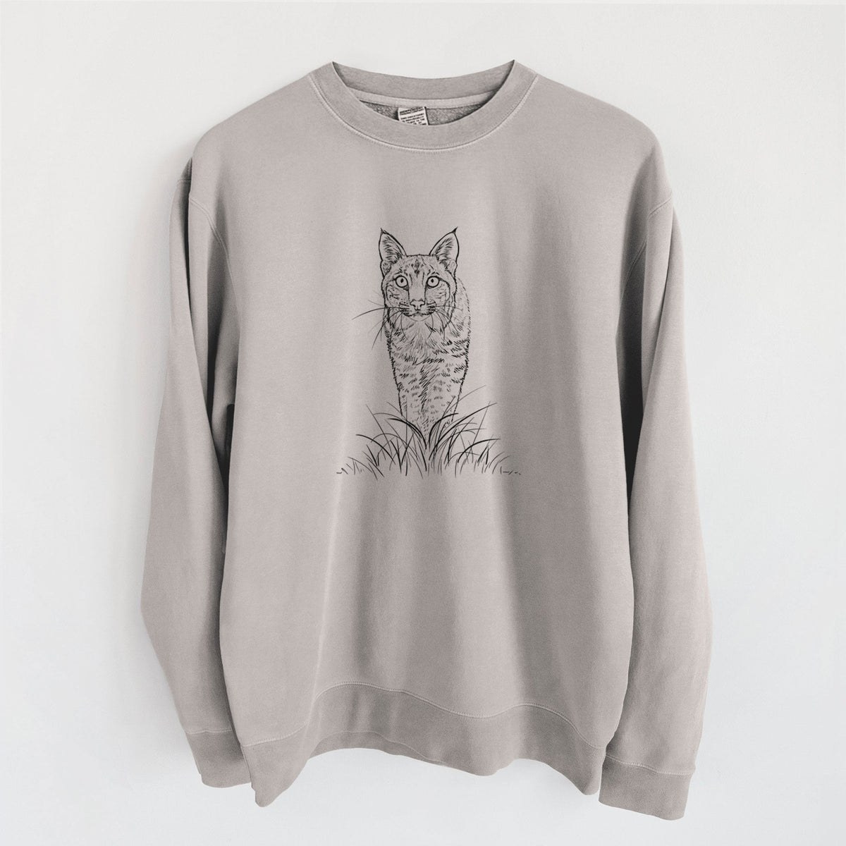 Bobcat - Lynx rufus - Unisex Pigment Dyed Crew Sweatshirt