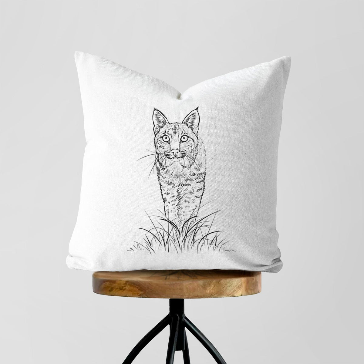 Bobcat - Lynx rufus - Throw Pillow Cover