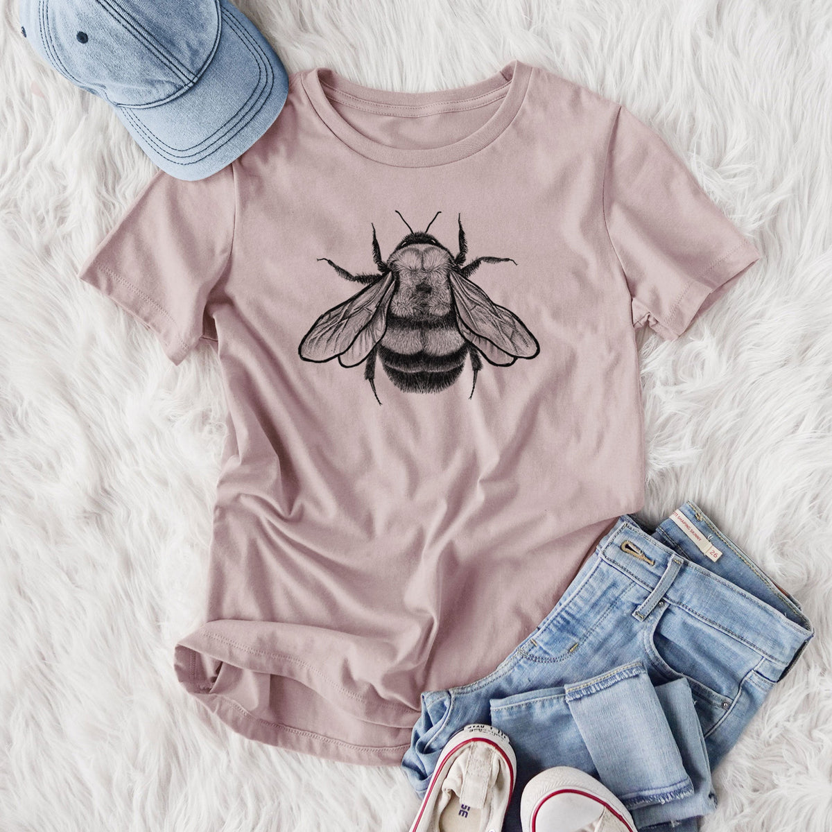 Bombus Affinis - Rusty-Patched Bumble Bee - Women's Lightweight Relaxed Fit 100% Cotton Crewneck