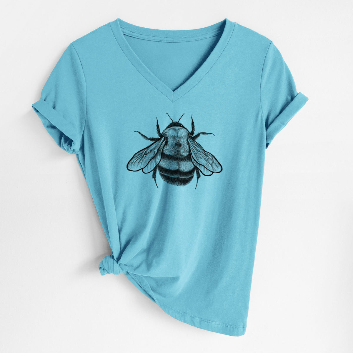 Bombus Affinis - Rusty-Patched Bumble Bee - Women's Lightweight Relaxed Fit 100% Cotton V-neck