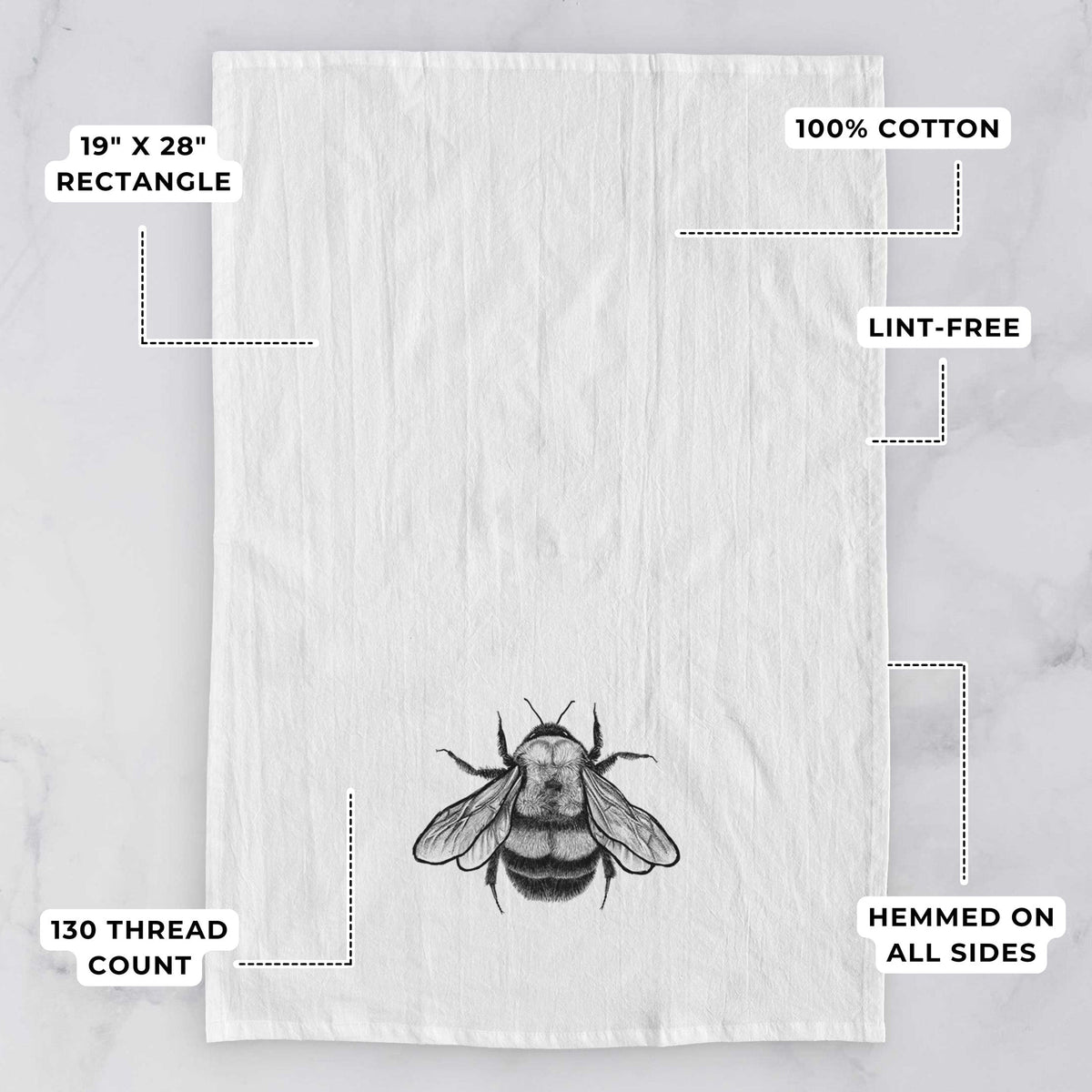 Bombus Affinis - Rusty-Patched Bumble Bee Tea Towel