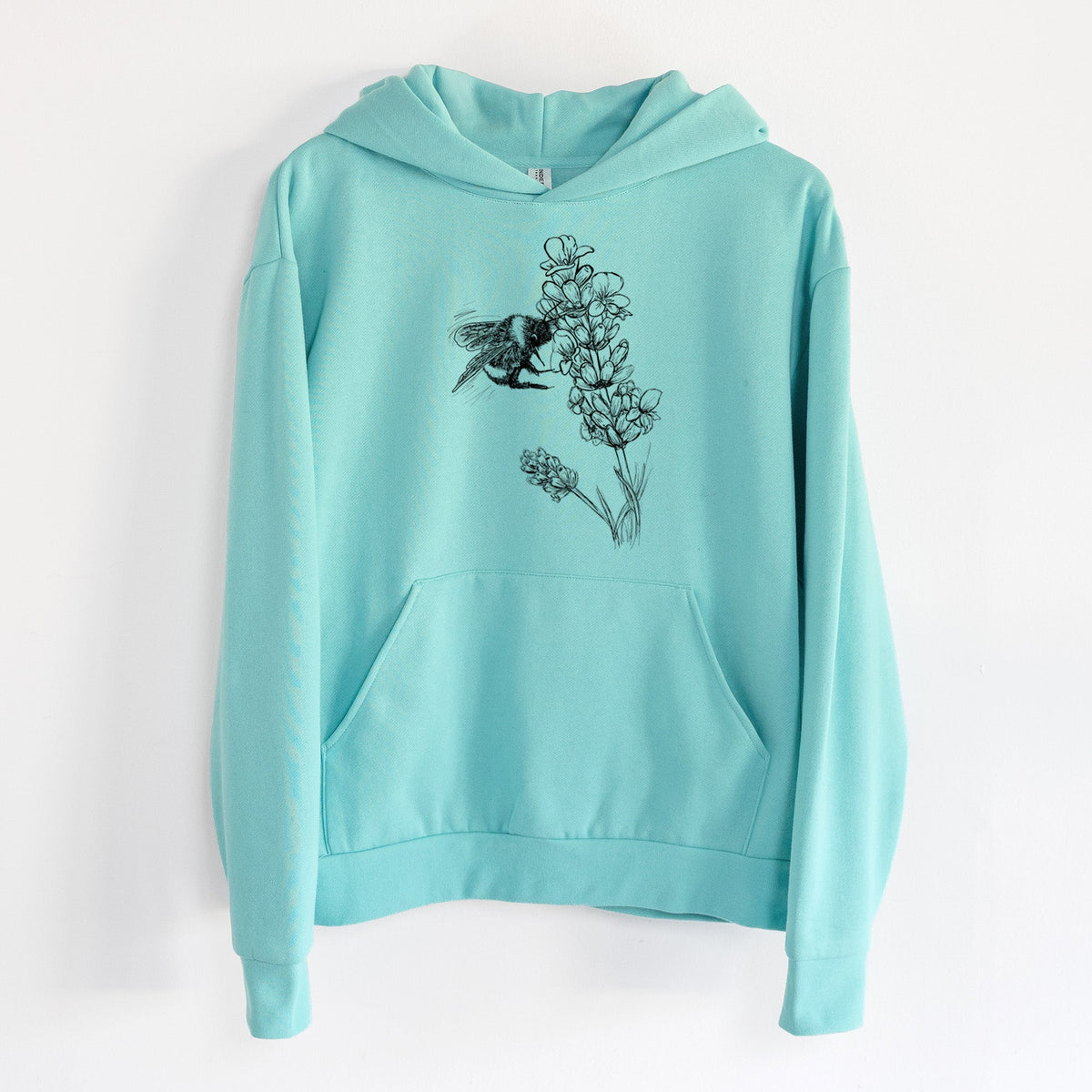 Bumblebee on English Lavender - Bombus Pensylvanicus  - Statement Midweight Hoodie