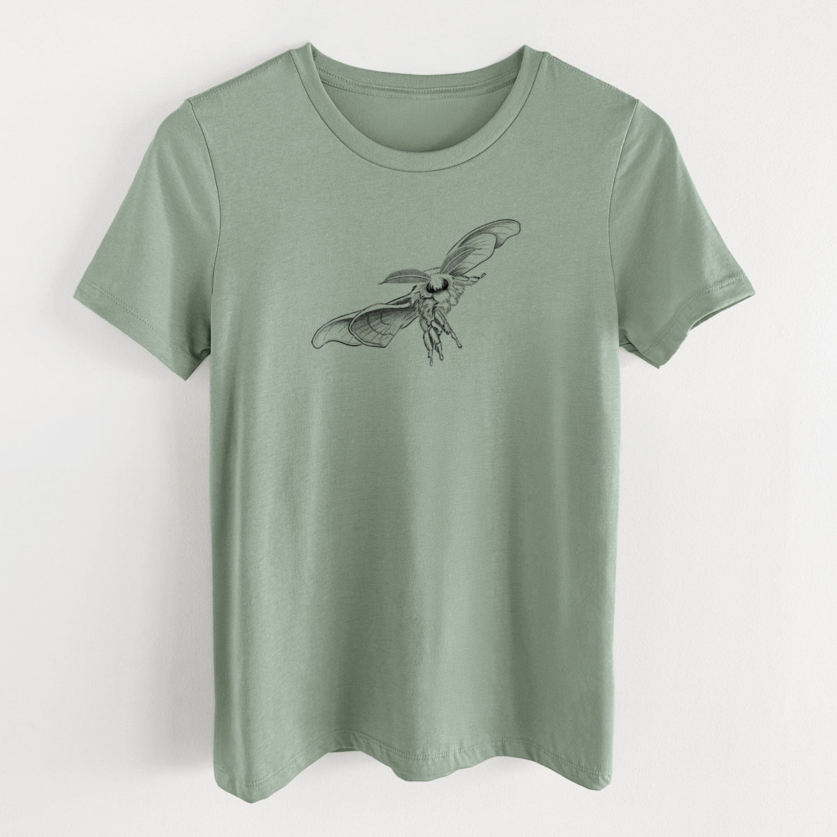 Domestic Silk Moth - Bombyx mori - Women's Lightweight Relaxed Fit 100% Cotton Crewneck