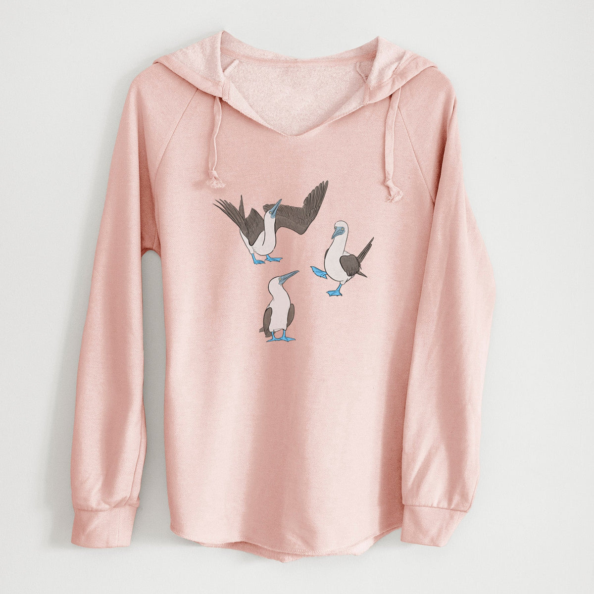 Blue-footed Booby Trio - Sula nebouxii - Cali Wave Hooded Sweatshirt