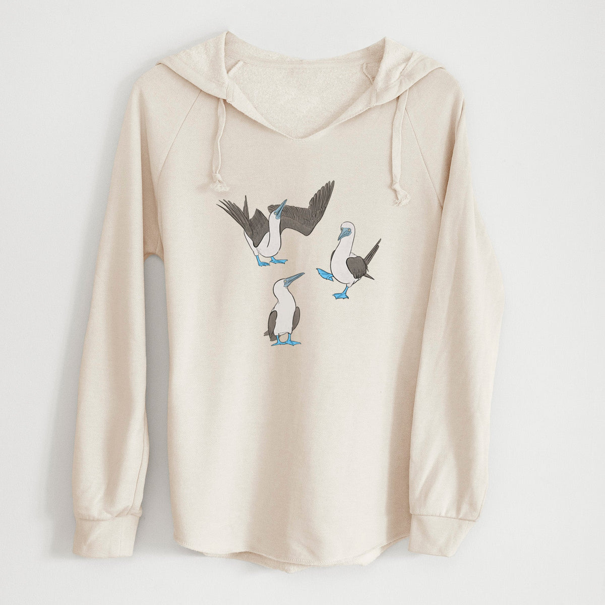 Blue-footed Booby Trio - Sula nebouxii - Cali Wave Hooded Sweatshirt