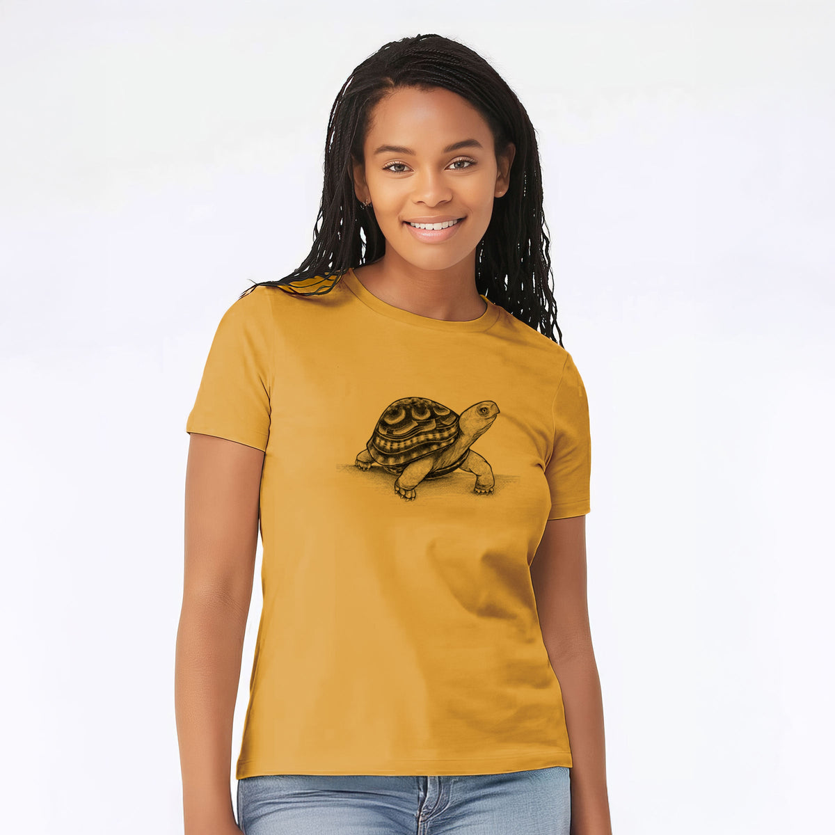 Common Box Turtle - Terrapene carolina - Women's Lightweight Relaxed Fit 100% Cotton Crewneck