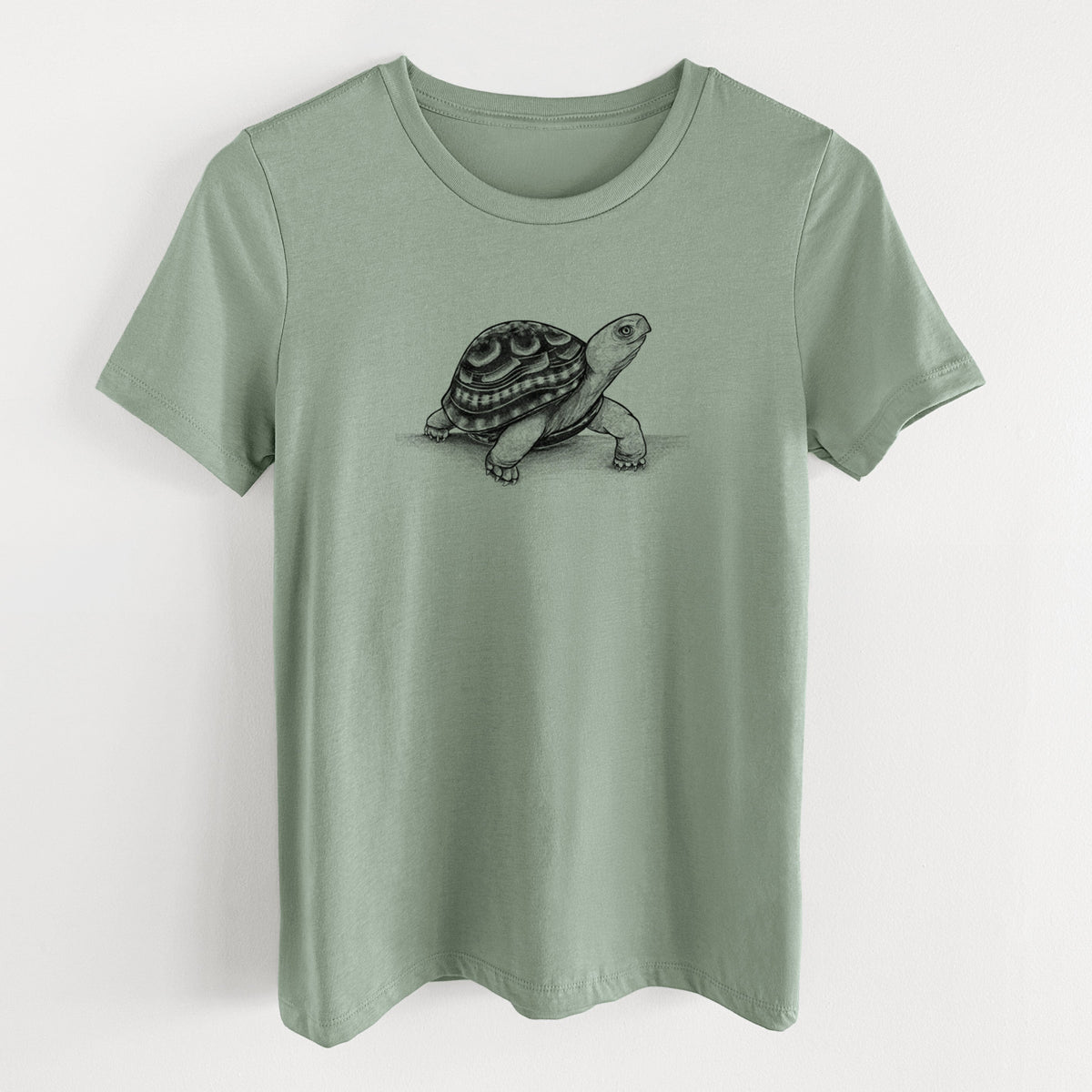 Common Box Turtle - Terrapene carolina - Women's Lightweight Relaxed Fit 100% Cotton Crewneck