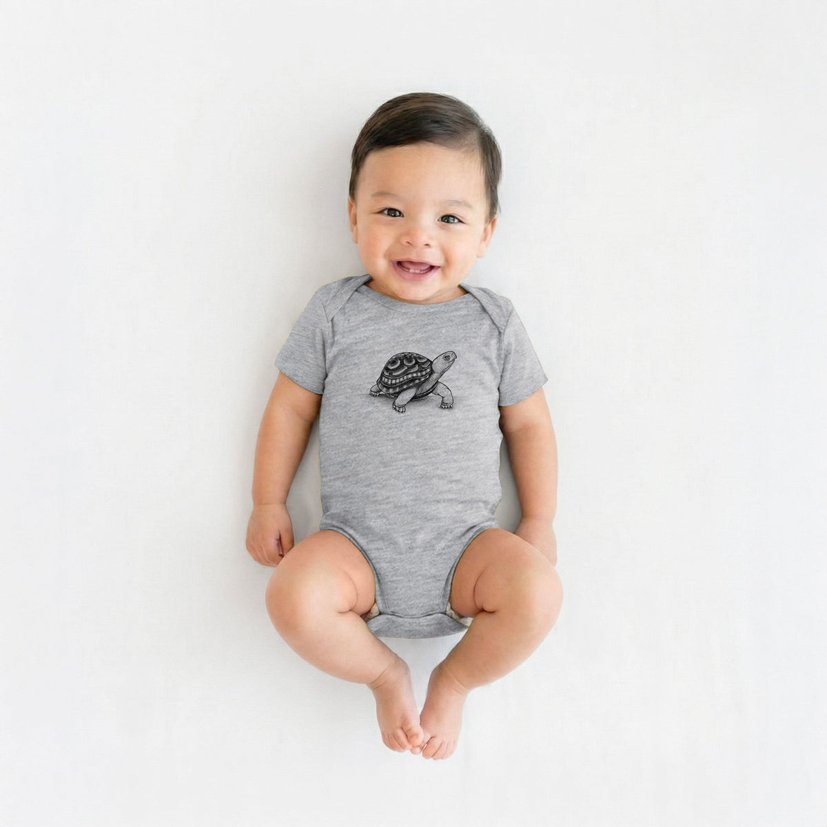 Common Box Turtle - Terrapene carolina - Baby Fine Jersey Bodysuit