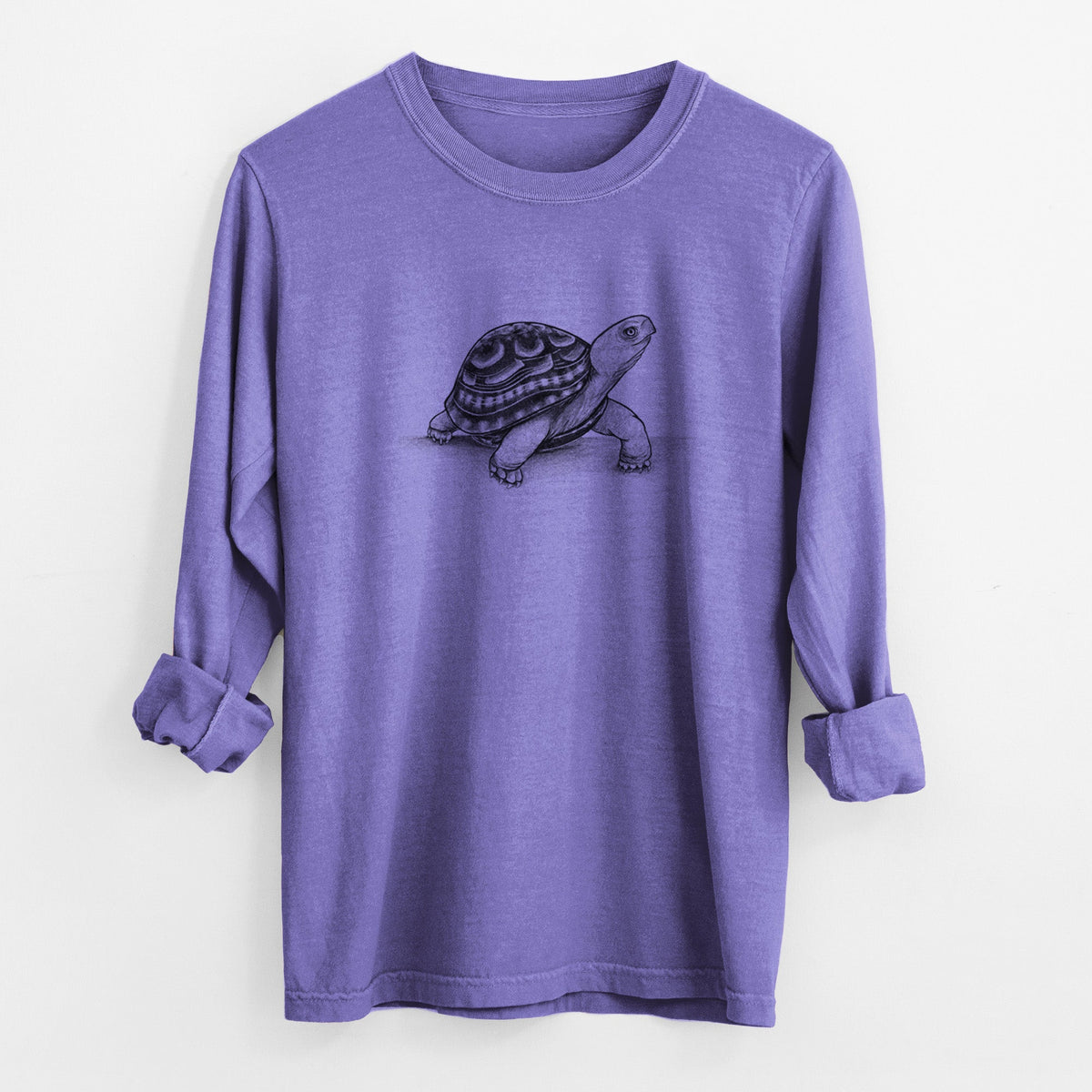 Common Box Turtle - Terrapene carolina - Unisex Comfort Colors 100% Cotton Long Sleeve