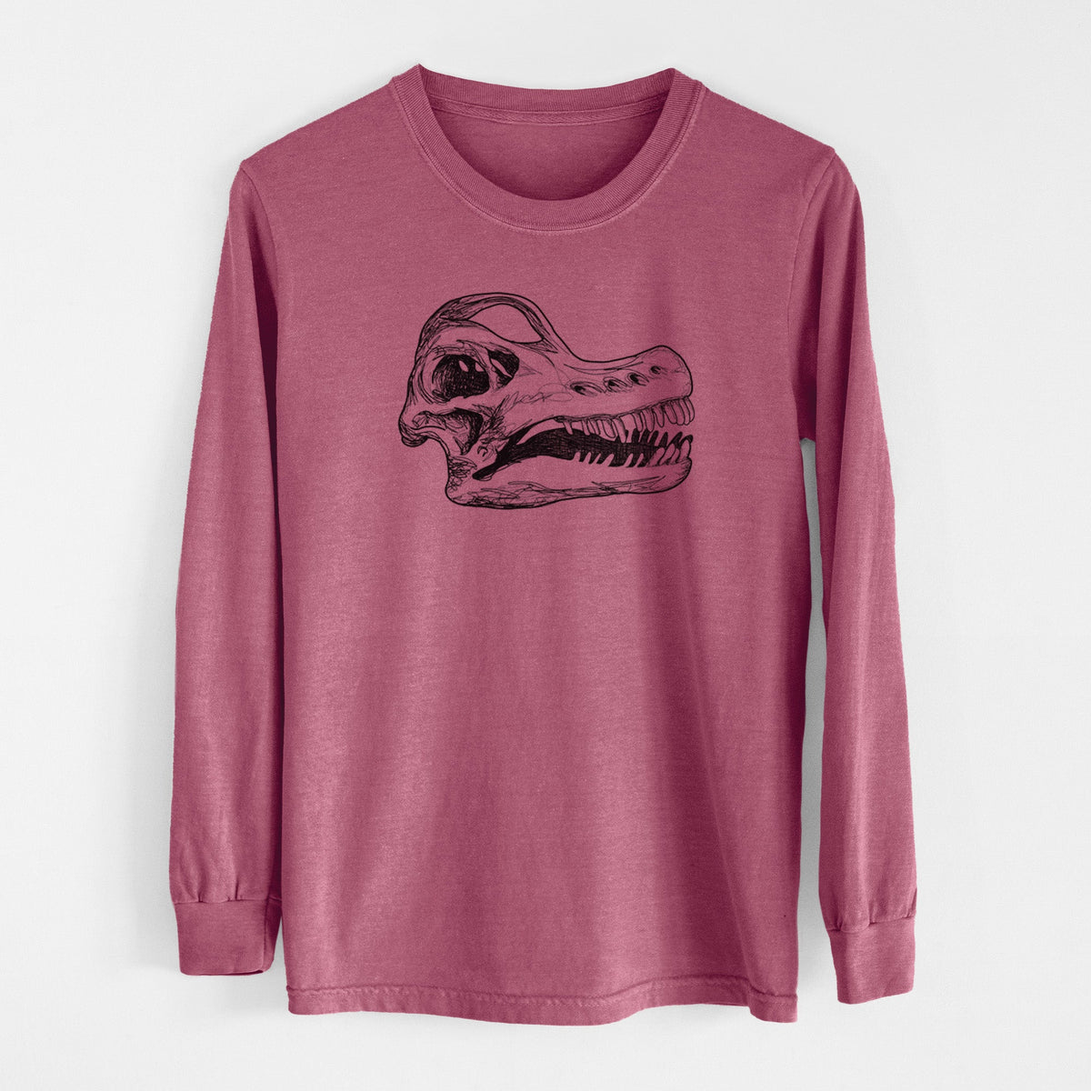 Brachiosaurus Skull - Men's Heavyweight 100% Cotton Long Sleeve