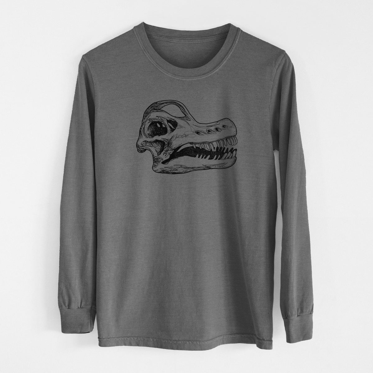 Brachiosaurus Skull - Men's Heavyweight 100% Cotton Long Sleeve