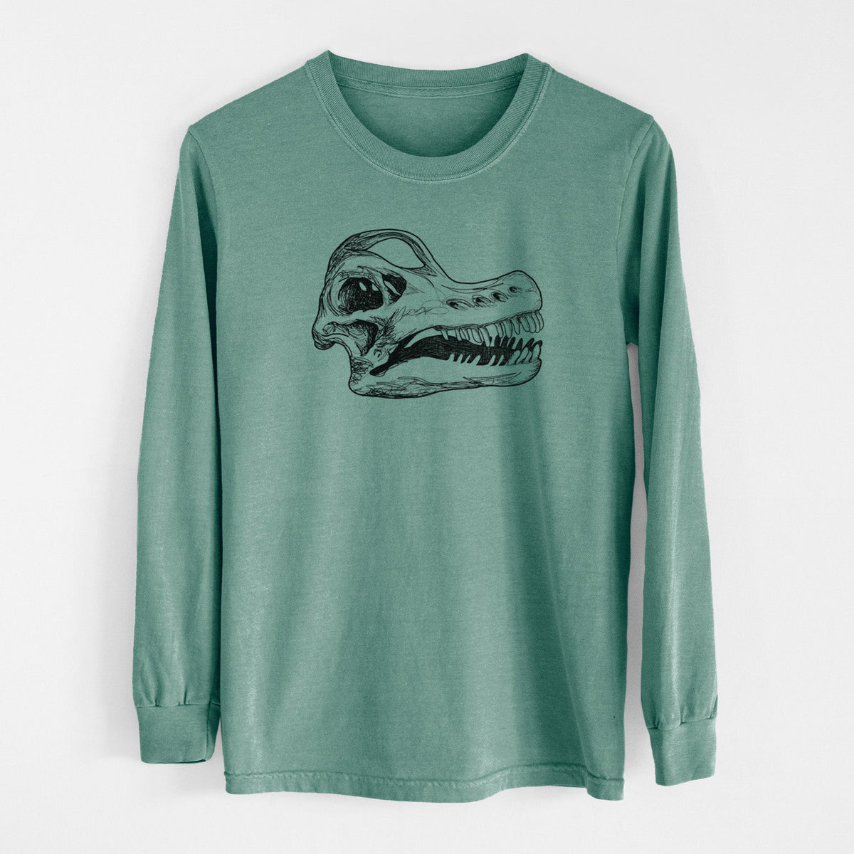 Brachiosaurus Skull - Men's Heavyweight 100% Cotton Long Sleeve